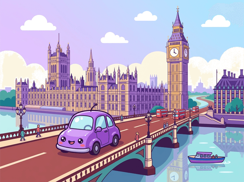 Illustration of a London landmark near Westminster