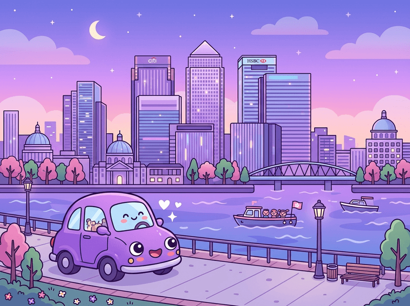 Illustration of a London landmark near Tower Hamlets