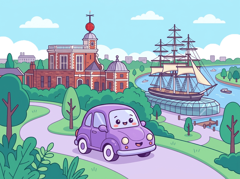 Illustration of a London landmark near Greenwich