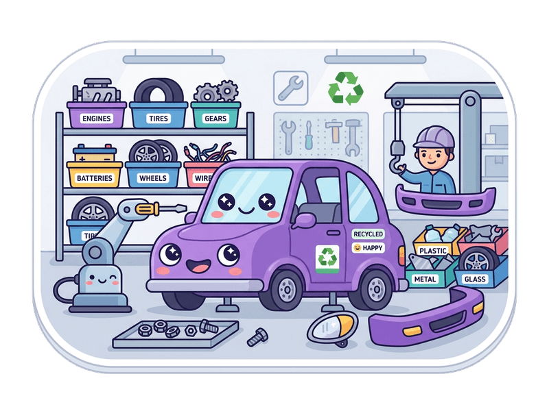 Salvage & Dismantling service illustration